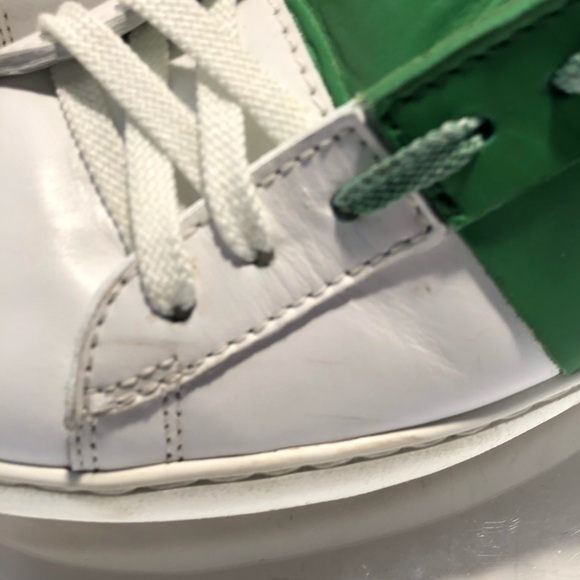 Valentino Garavani Green & White Low Top Sneakers Mens 39.5 - Picture 10 of 12